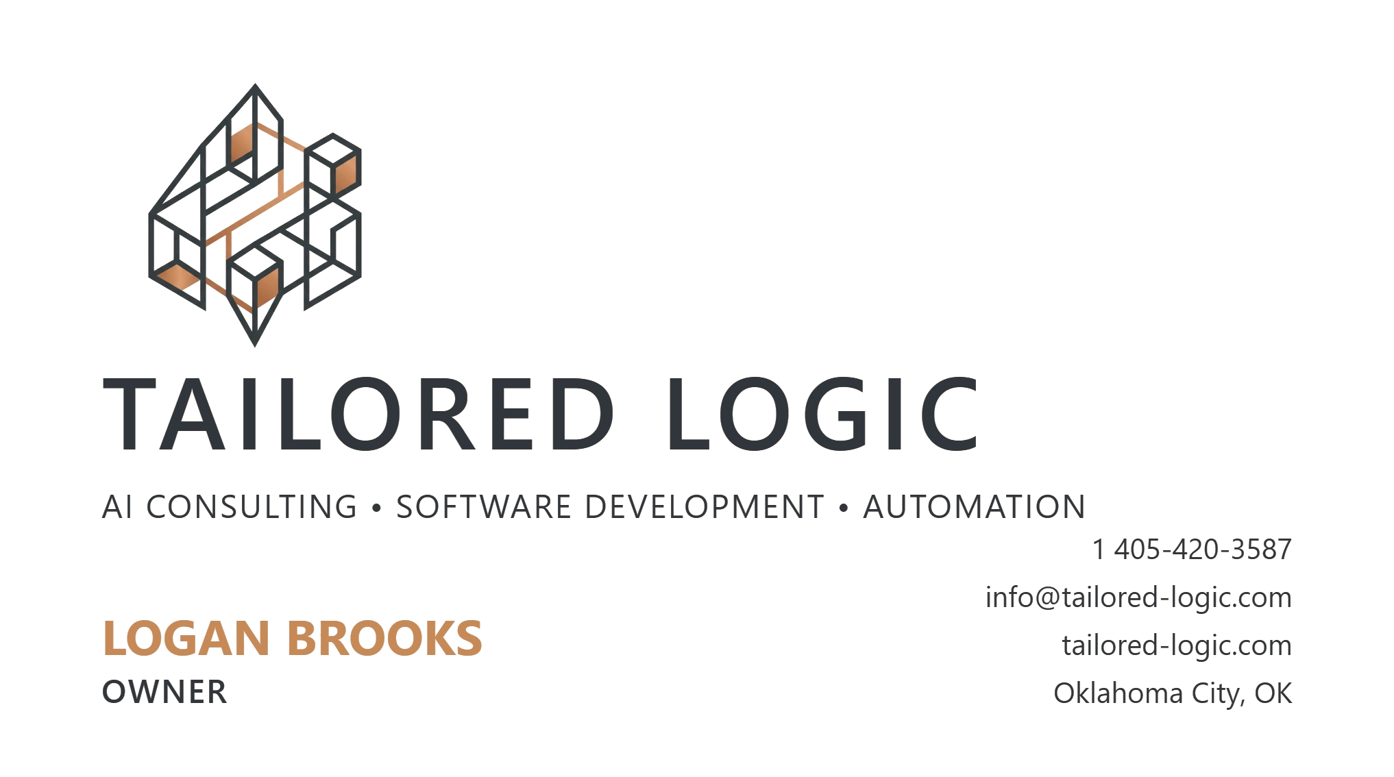 Tailored Logic business card front